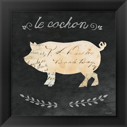 Framed Le Cochon Cameo Sq Print