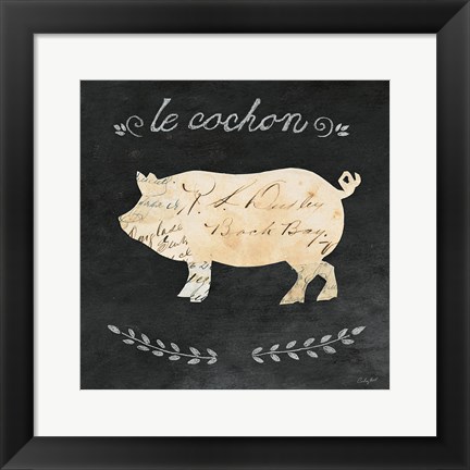 Framed Le Cochon Cameo Sq Print