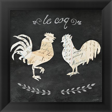 Framed Le Coq Cameo Sq Print