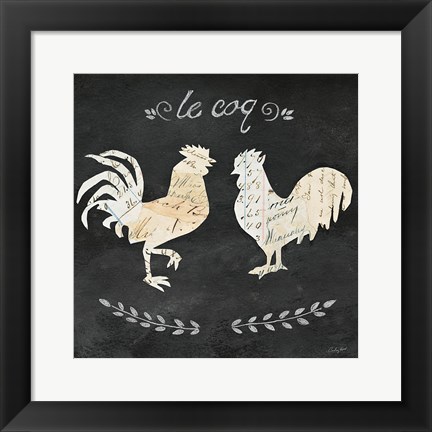 Framed Le Coq Cameo Sq Print