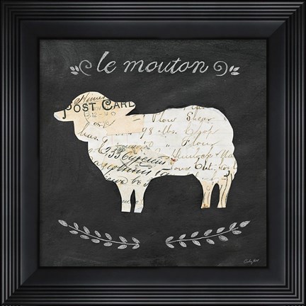 Framed Le Mouton Cameo Sq Print