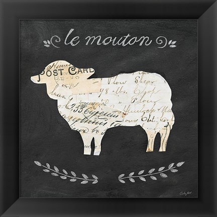 Framed Le Mouton Cameo Sq Print