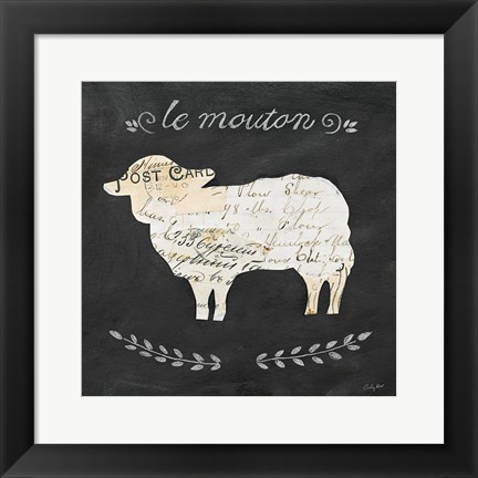 Framed Le Mouton Cameo Sq Print