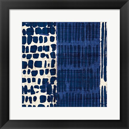 Framed Indigo Batik I Print