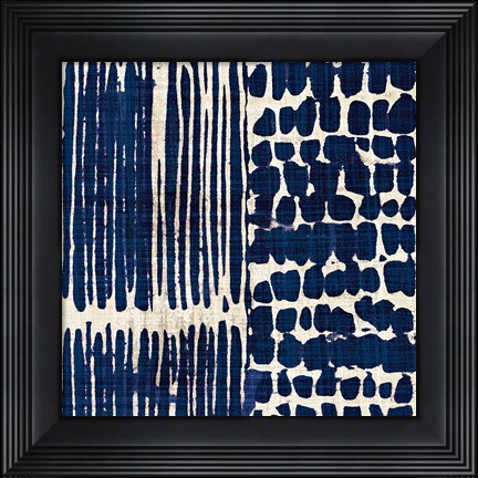 Framed Indigo Batik III Print