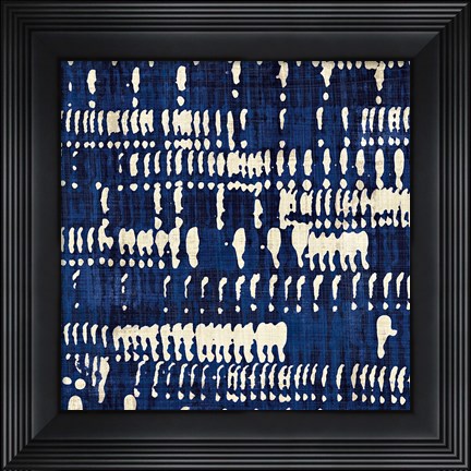 Framed Indigo Batik IV Print