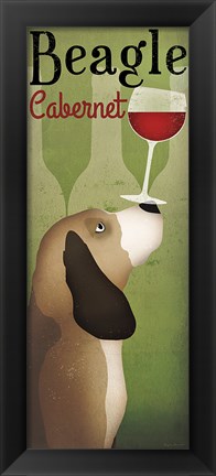 Framed Beagle Winery Cabernet Print