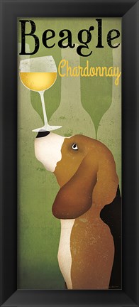 Framed Beagle Winery Chardonnay Print