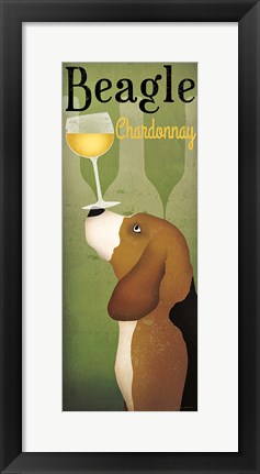 Framed Beagle Winery Chardonnay Print