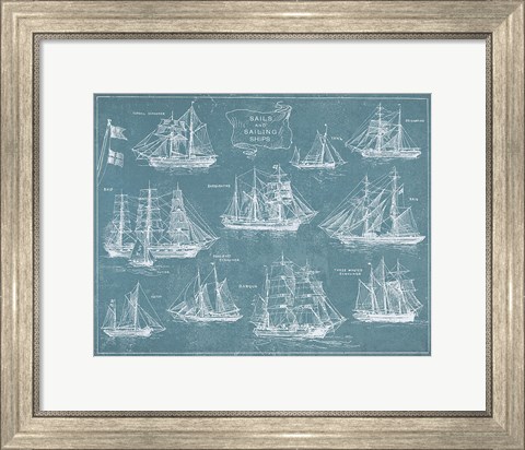 Framed Sailing Ships Print