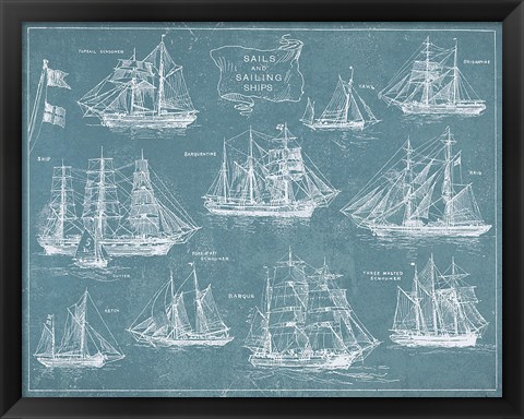 Framed Sailing Ships Print