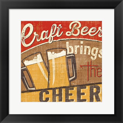 Framed Craft Brew I Print