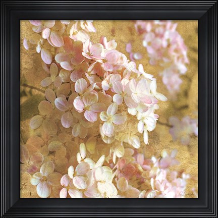 Framed Gilded Hydrangea I Print