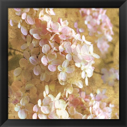 Framed Gilded Hydrangea I Print