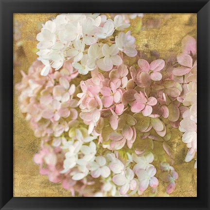 Framed Gilded Hydrangea II Print