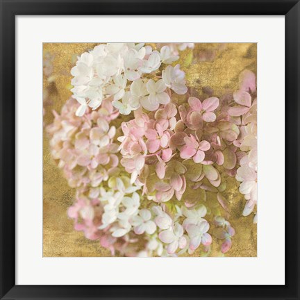 Framed Gilded Hydrangea II Print