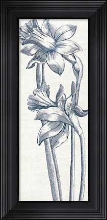 Framed Eden II  Indigo and White Print