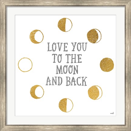 Framed To the Moon Print
