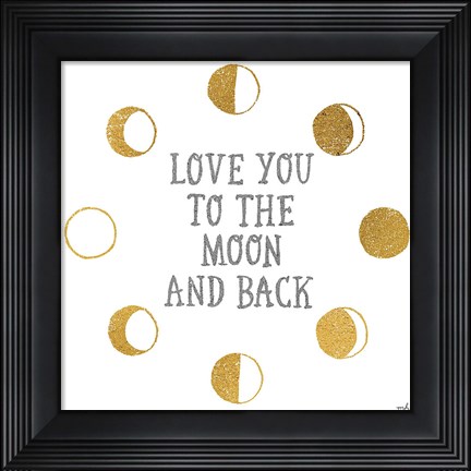Framed To the Moon Print