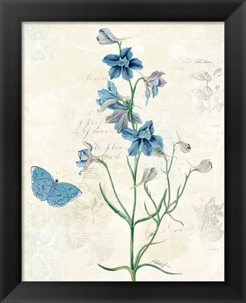 Framed Booked Blue II Print