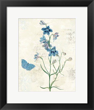 Framed Booked Blue II Print