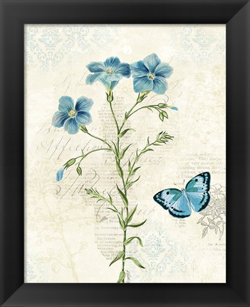 Framed Booked Blue III Print