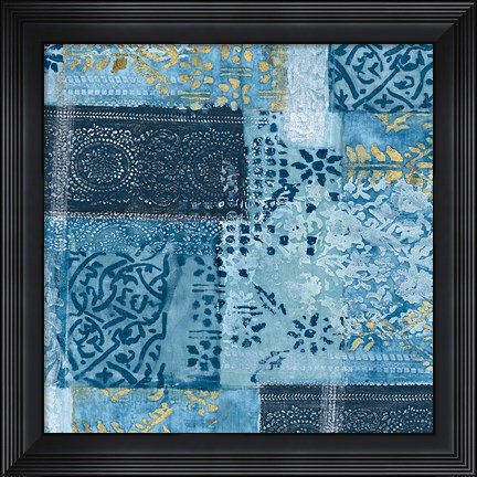 Framed Alhambra II Indigo Print