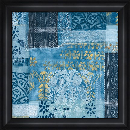 Framed Alhambra III Indigo Print