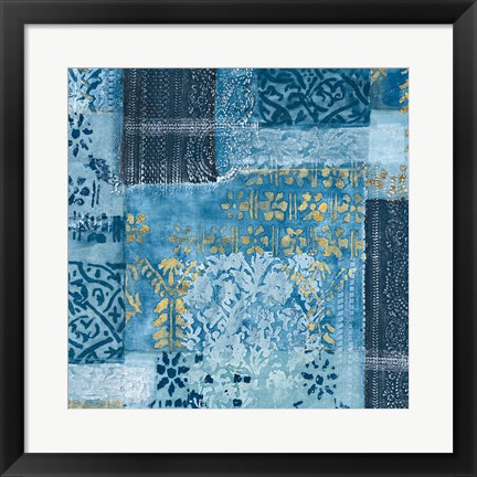 Framed Alhambra III Indigo Print