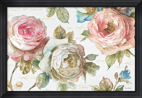 Framed Poeme D Amour II Print