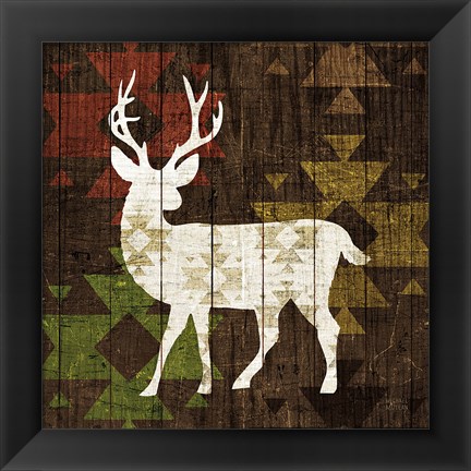 Framed Southwest Lodge - Deer I Print