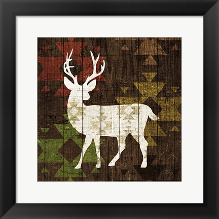 Framed Southwest Lodge - Deer I Print