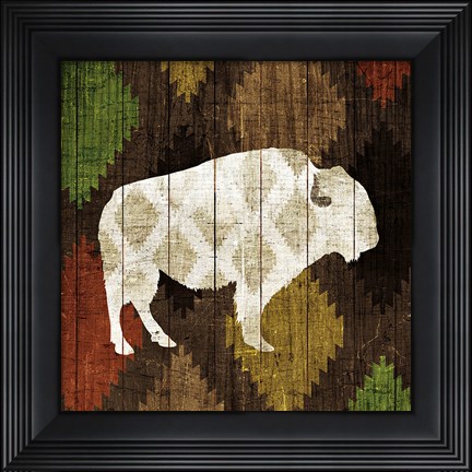 Framed Southwest Lodge - Buffalo Print