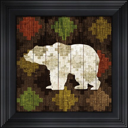 Framed Southwest Lodge - Bear Print