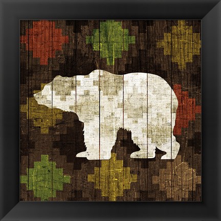 Framed Southwest Lodge - Bear Print