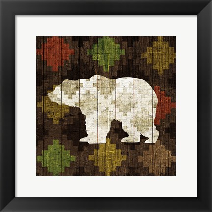 Framed Southwest Lodge - Bear Print