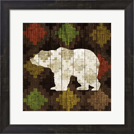 Framed Southwest Lodge - Bear Print