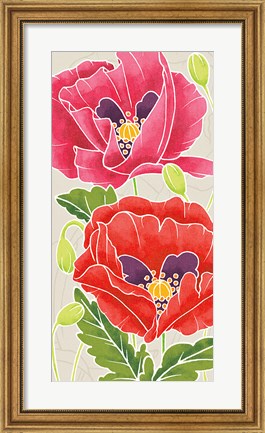 Framed Sunshine Poppies Panel II Print