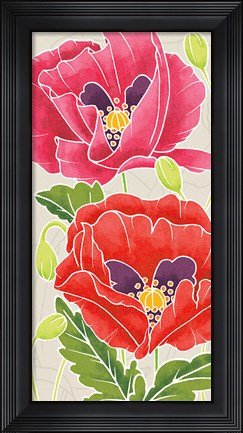 Framed Sunshine Poppies Panel II Print