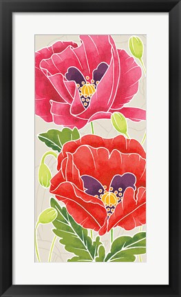 Framed Sunshine Poppies Panel II Print