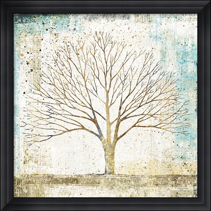 Framed Solitary Tree Collage Print