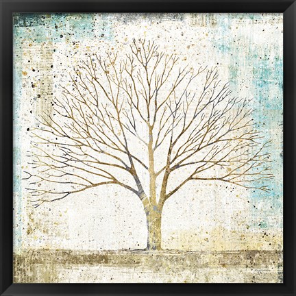 Framed Solitary Tree Collage Print