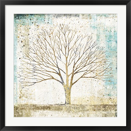 Framed Solitary Tree Collage Print