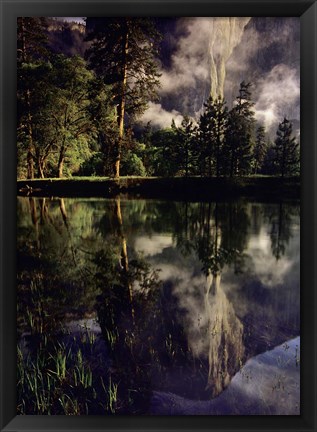 Framed Giant El Capitan reflection, Yosemite National Park, California Print