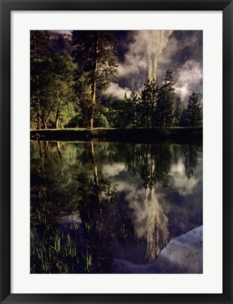 Framed Giant El Capitan reflection, Yosemite National Park, California Print