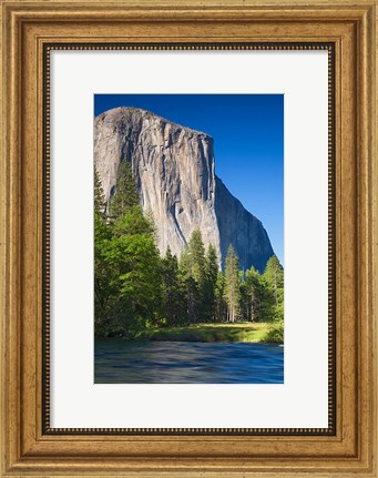 Framed El Capitan and Merced River Yosemite NP, CA Print