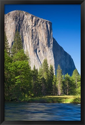 Framed El Capitan and Merced River Yosemite NP, CA Print