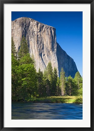 Framed El Capitan and Merced River Yosemite NP, CA Print