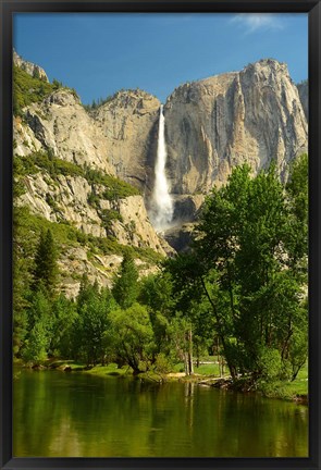 Framed Upper Yosemite Falls, Merced River, Yosemite NP, California Print