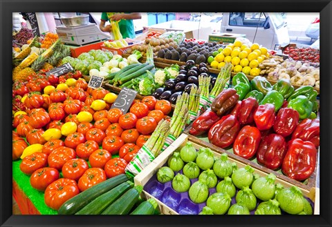 Framed France, Provence, Cannes, Produce market Print